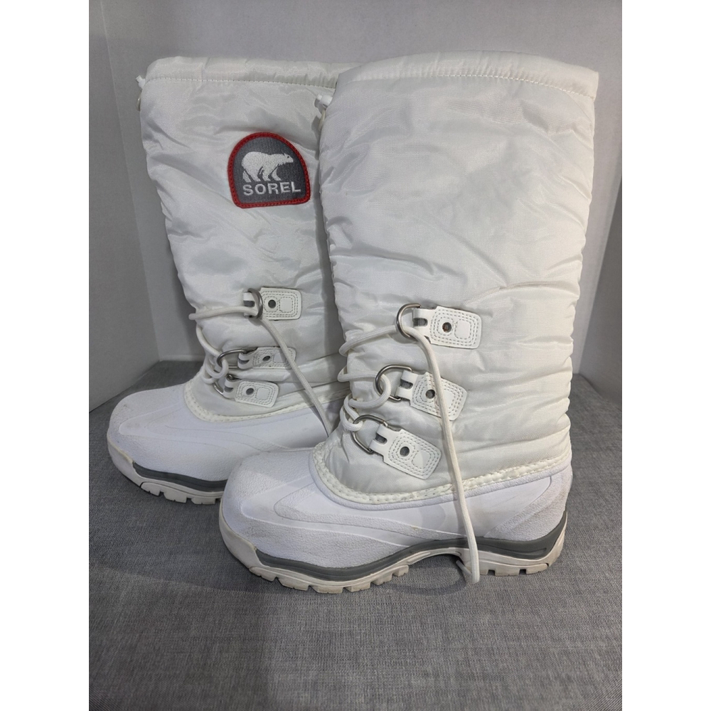 Sorel SNOWLION XT NL2134-100 Women's White Water Resistant Insulated Snow Boots